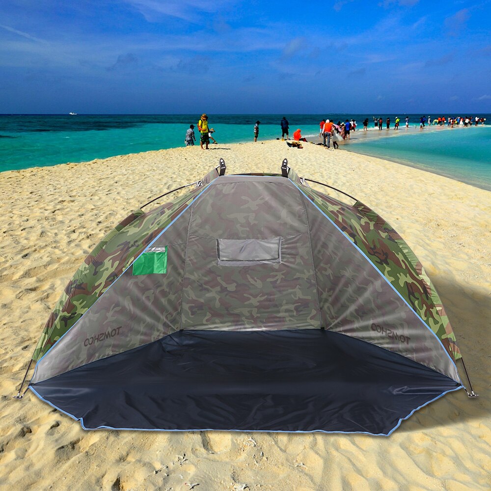 Cheap Goat Tents Outdoor Beach Tent Sunshine Shelter Camping Tent 2 Person Sturdy 170T Polyester Sunshade Tent for Fishing Camping Hiking Picnic   